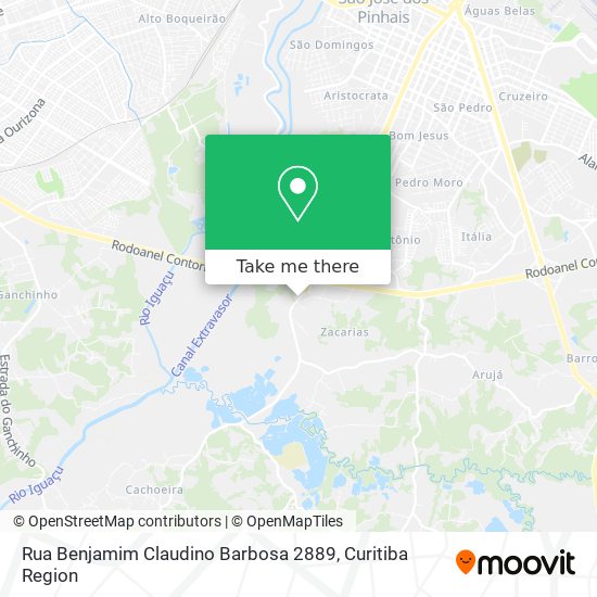 Rua Benjamim Claudino Barbosa 2889 map