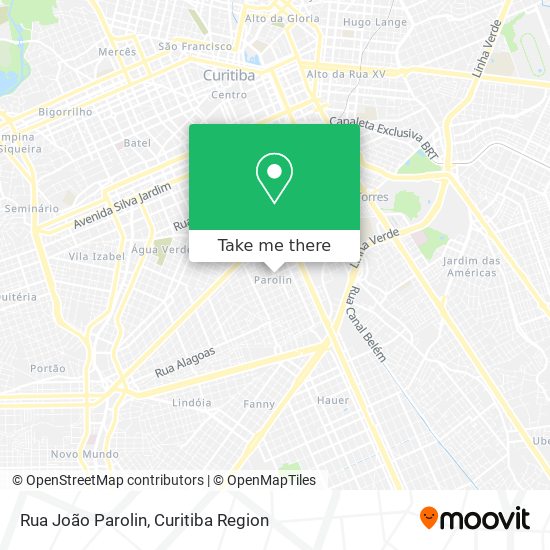 Rua João Parolin map