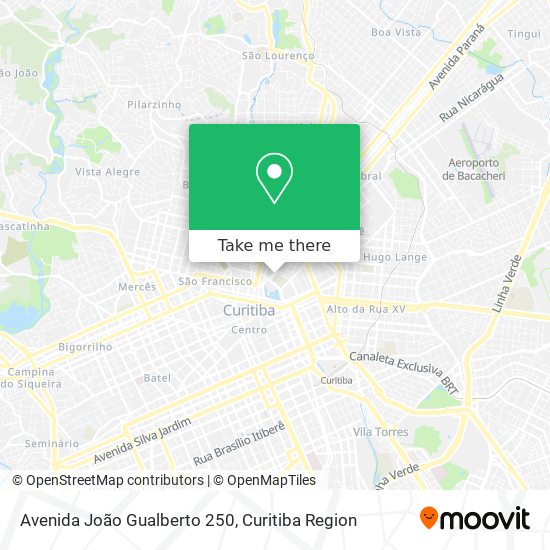 Avenida João Gualberto 250 map