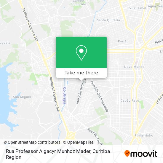 Rua Professor Algacyr Munhoz Mader map