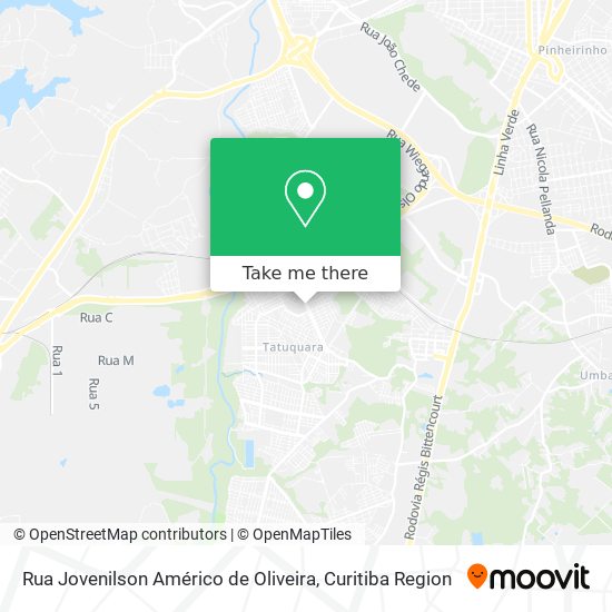 Rua Jovenilson Américo de Oliveira map