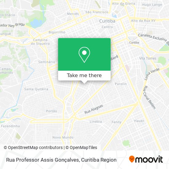 Mapa Rua Professor Assis Gonçalves