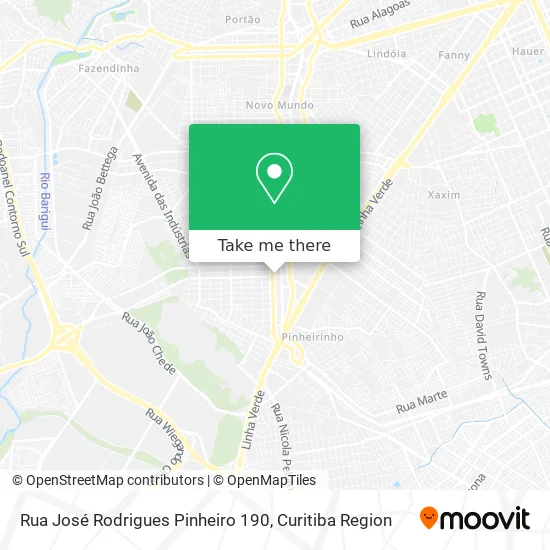 Rua José Rodrigues Pinheiro 190 map