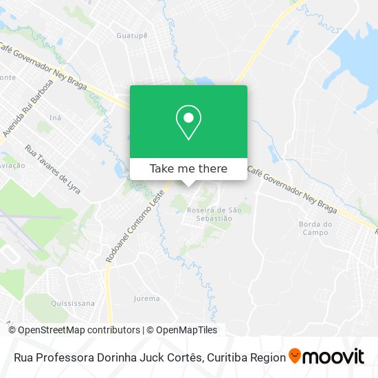 Mapa Rua Professora Dorinha Juck Cortês