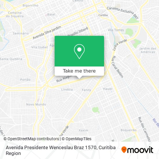 Mapa Avenida Presidente Wenceslau Braz 1570
