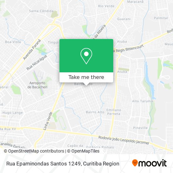 Rua Epaminondas Santos 1249 map