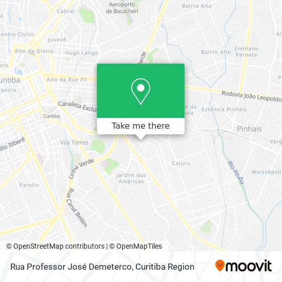 Rua Professor José Demeterco map