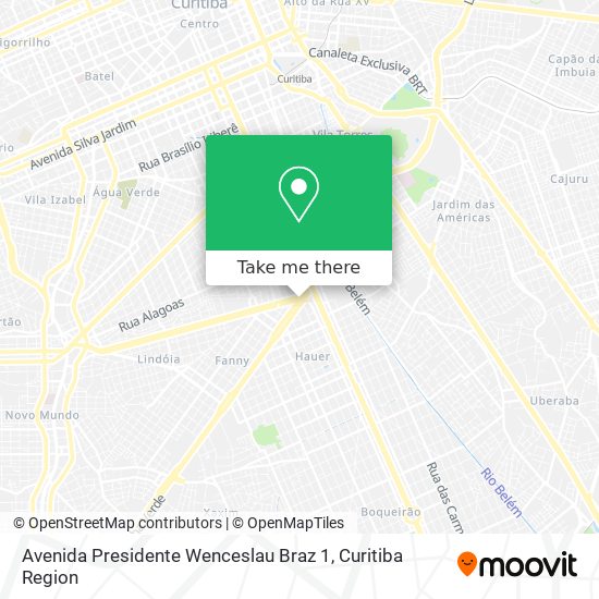 Mapa Avenida Presidente Wenceslau Braz 1