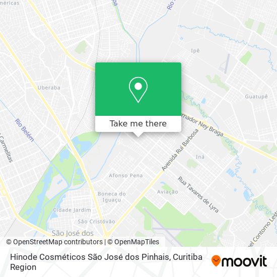 Hinode Cosméticos São José dos Pinhais map