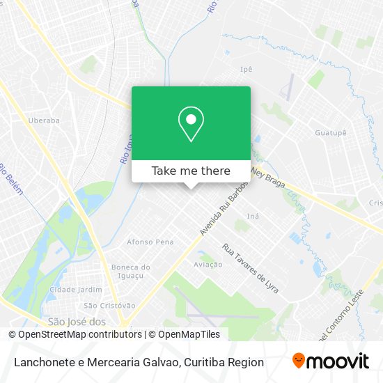 Lanchonete e Mercearia Galvao map