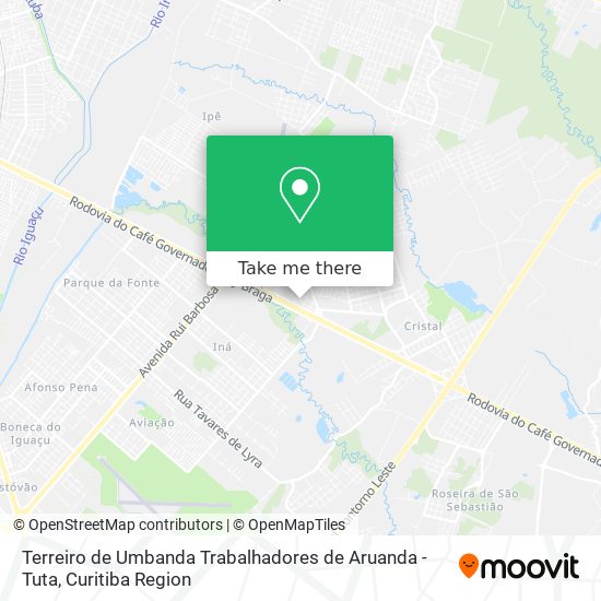 Terreiro de Umbanda Trabalhadores de Aruanda - Tuta map