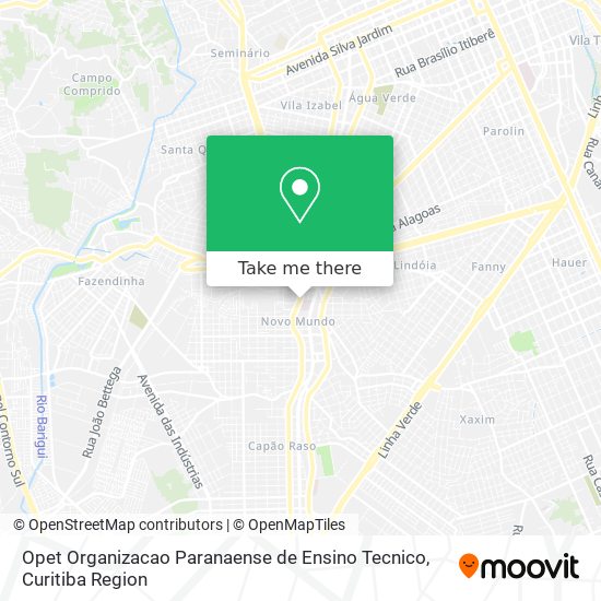 Opet Organizacao Paranaense de Ensino Tecnico map