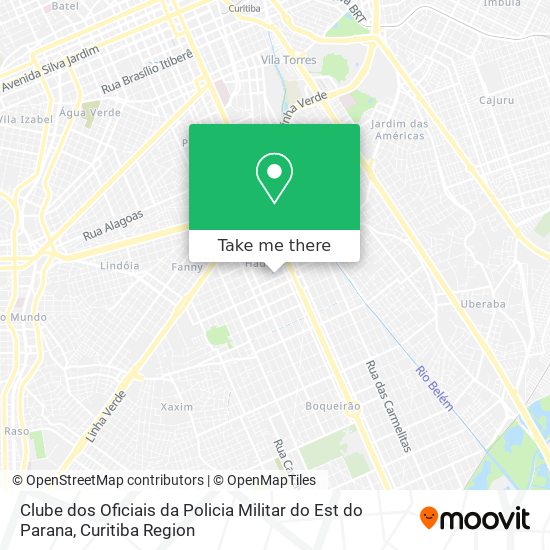 Clube dos Oficiais da Policia Militar do Est do Parana map