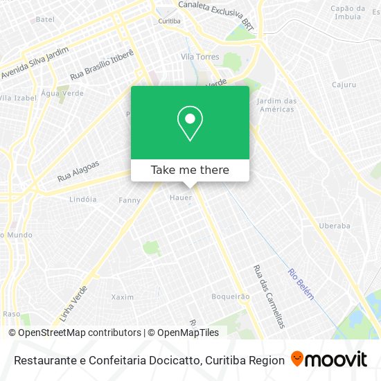 Mapa Restaurante e Confeitaria Docicatto