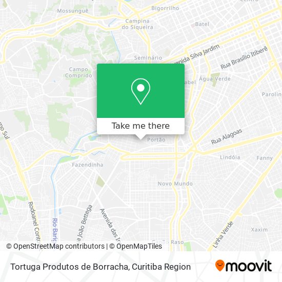 Tortuga Produtos de Borracha map