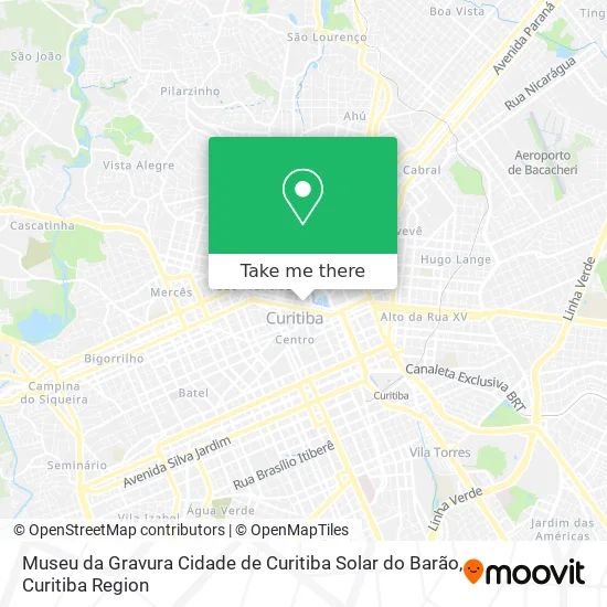 Museu da Gravura Cidade de Curitiba Solar do Barão map