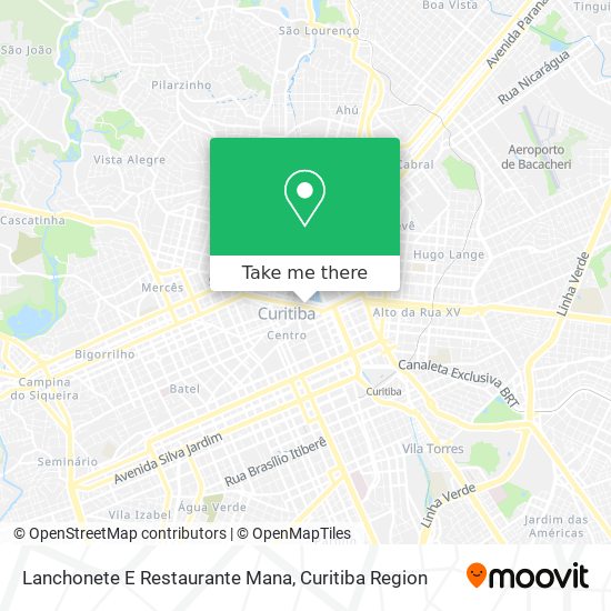 Lanchonete E Restaurante Mana map