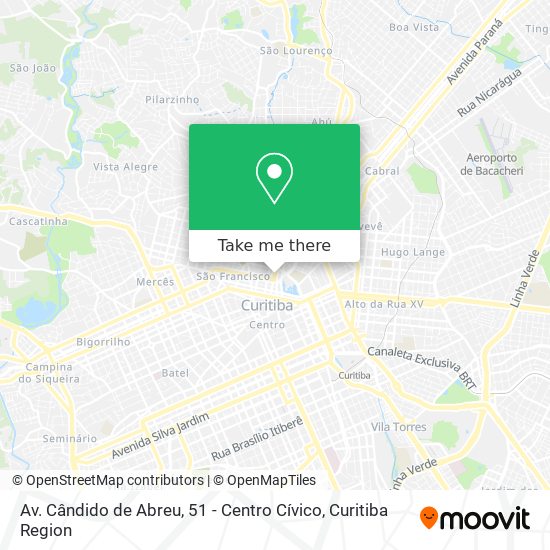 Av. Cândido de Abreu, 51 - Centro Cívico map