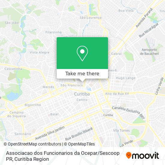 Associacao dos Funcionarios da Ocepar / Sescoop PR map
