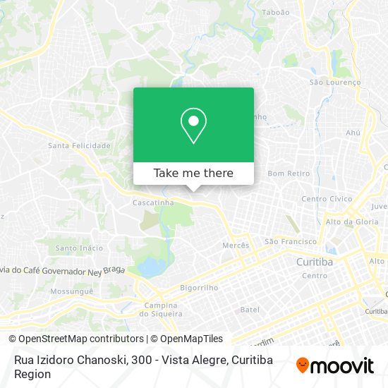 Rua Izidoro Chanoski, 300 - Vista Alegre map