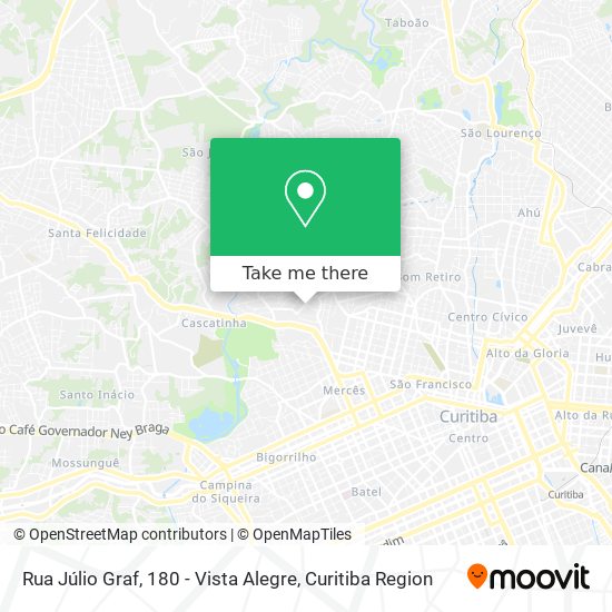 Rua Júlio Graf, 180 - Vista Alegre map