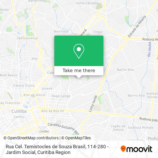 Rua Cel. Temistocles de Souza Brasil, 114-280 - Jardim Social map