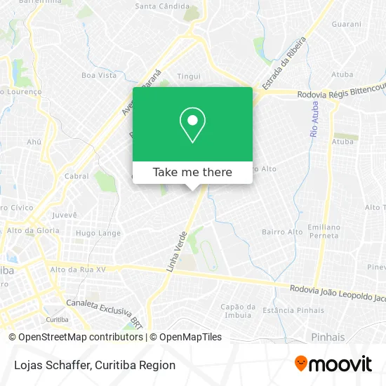 Lojas Schaffer map