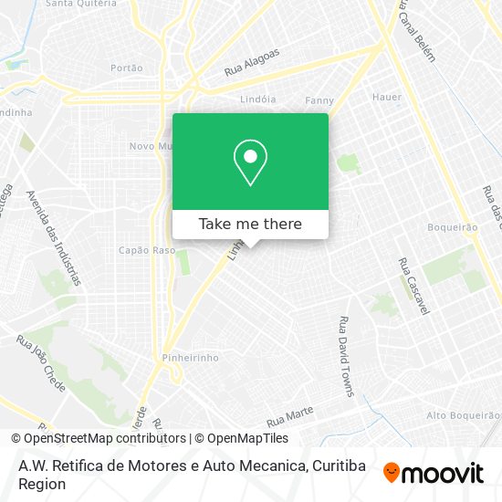 A.W. Retifica de Motores e Auto Mecanica map