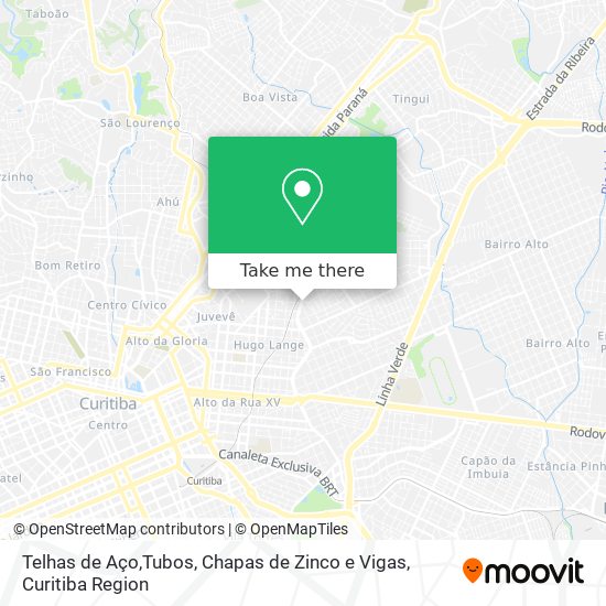 Telhas de Aço,Tubos, Chapas de Zinco e Vigas map