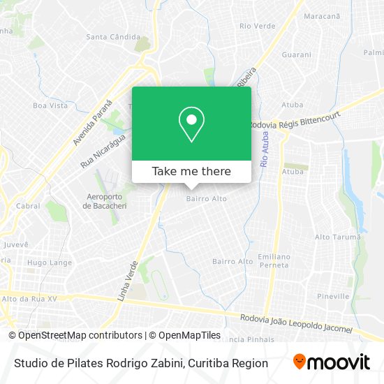 Mapa Studio de Pilates Rodrigo Zabini