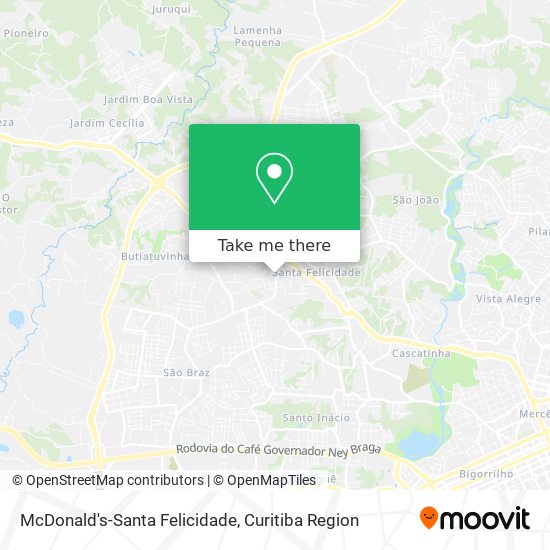 McDonald's-Santa Felicidade map