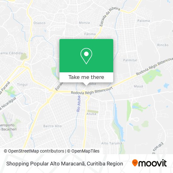 Shopping Popular Alto Maracanã map