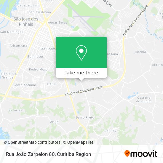 Rua João Zarpelon 80 map