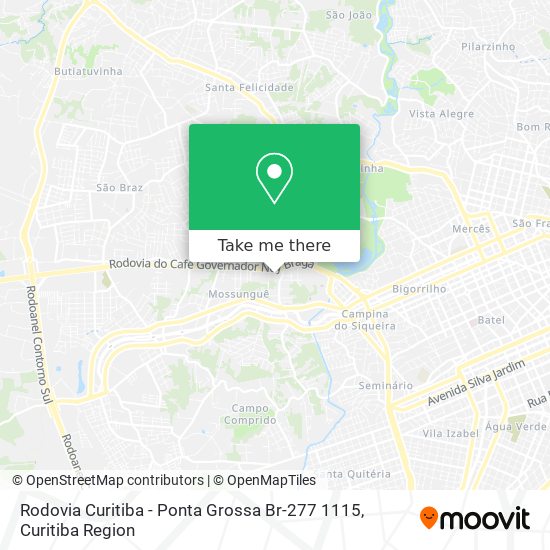 Rodovia Curitiba - Ponta Grossa Br-277 1115 map