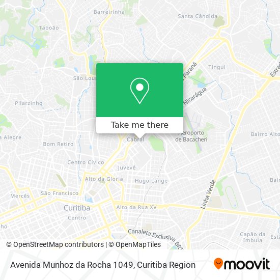 Mapa Avenida Munhoz da Rocha 1049