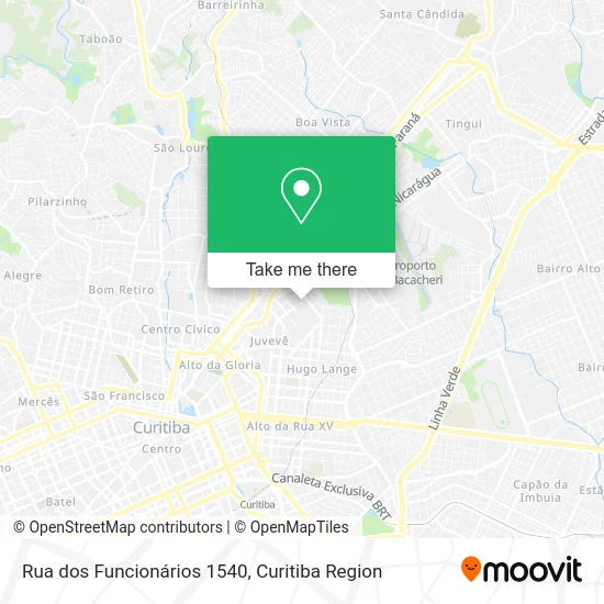 Rua dos Funcionários 1540 map