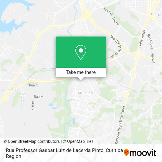 Rua Professor Gaspar Luiz de Lacerda Pinto map