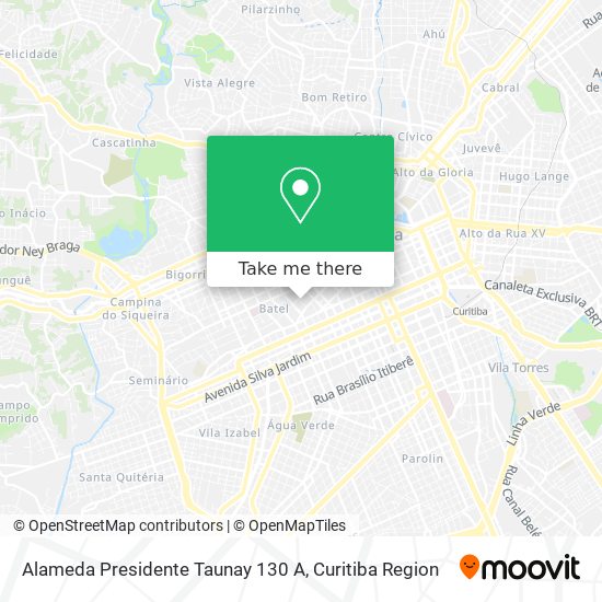 Alameda Presidente Taunay 130 A map