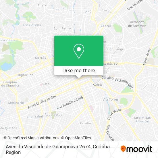 Mapa Avenida Visconde de Guarapuava 2674