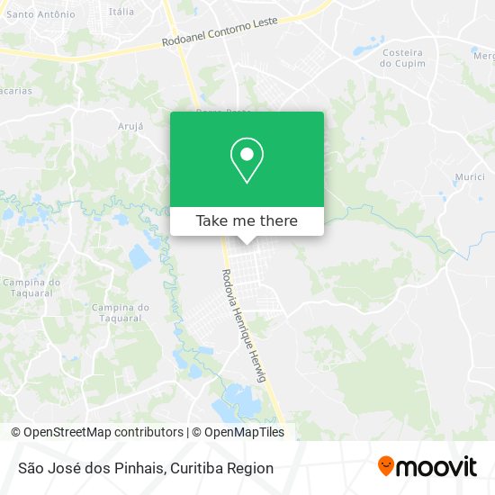 São José dos Pinhais map