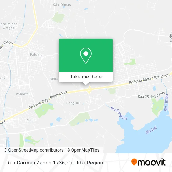 Rua Carmen Zanon 1736 map