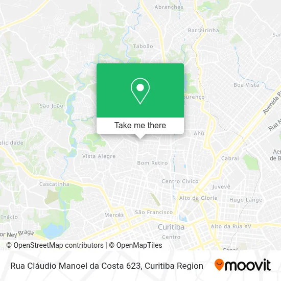 Rua Cláudio Manoel da Costa 623 map