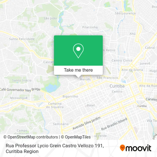 Rua Professor Lycio Grein Castro Vellozo 191 map