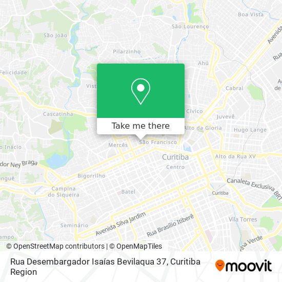 Mapa Rua Desembargador Isaías Bevilaqua 37