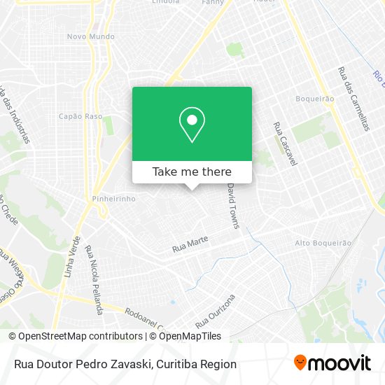 Mapa Rua Doutor Pedro Zavaski