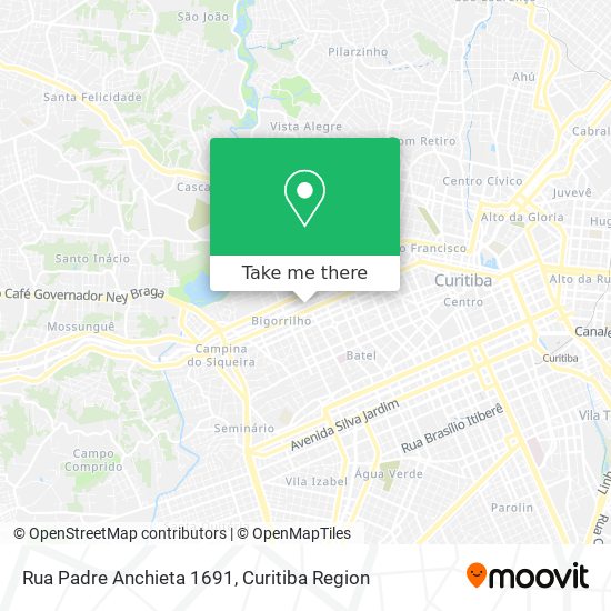 Mapa Rua Padre Anchieta 1691