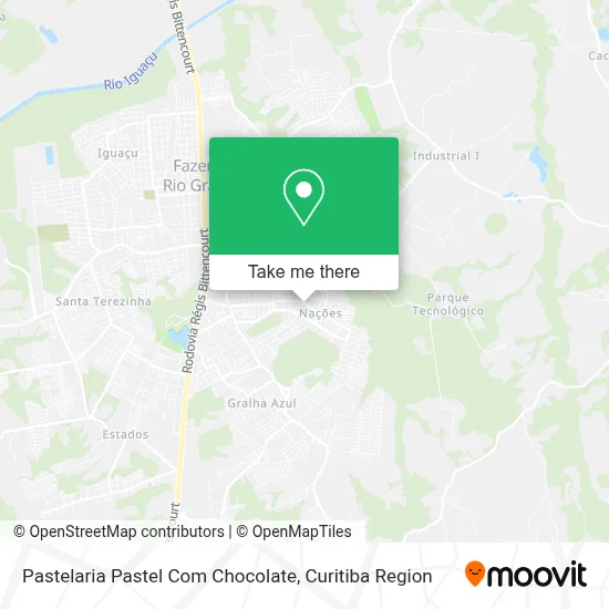 Pastelaria Pastel Com Chocolate map