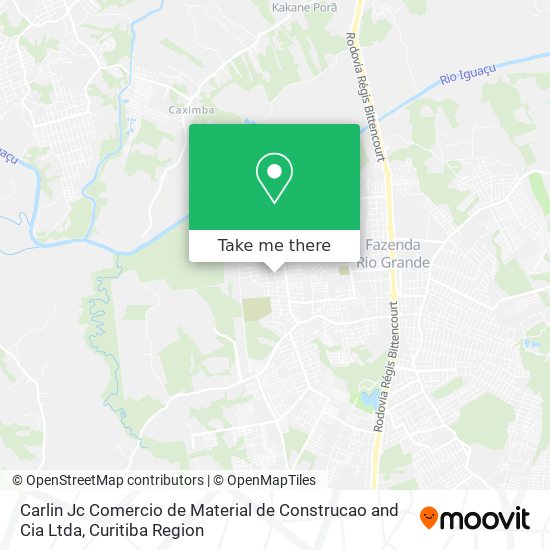 Carlin Jc Comercio de Material de Construcao and Cia Ltda map