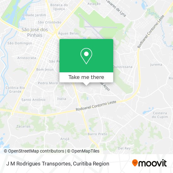 J M Rodrigues Transportes map