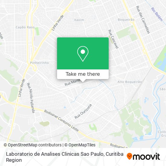 Laboratorio de Analises Clinicas Sao Paulo map